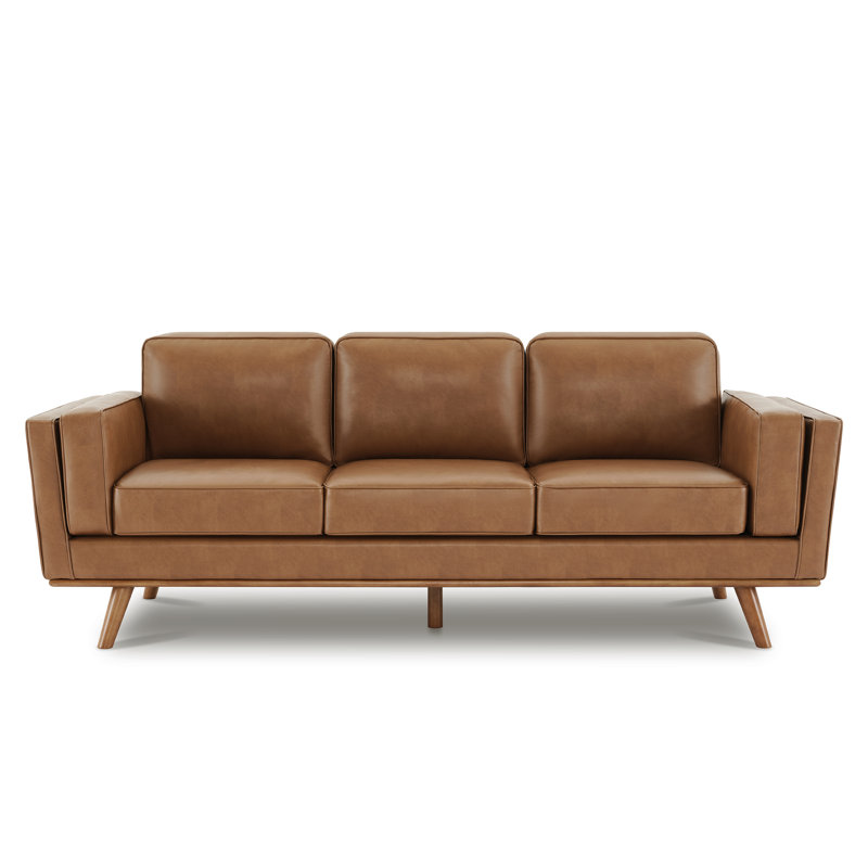 George Oliver Reeves 84'' Vegan Leather Sofa & Reviews | Wayfair